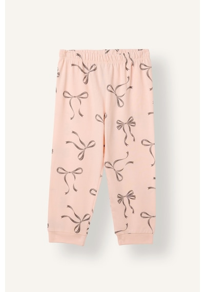 Defacto Kedi Ve Fiyonk Baskılı Pamuklu 2li Pijama Takımı Kız Bebek I8733a526wnpn212 Pembe-pn212