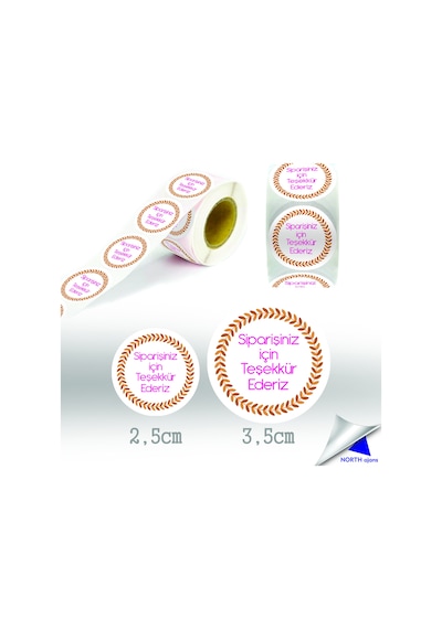 Sipariş Paketi Etiketi Sticker 2,5cm 40 Adet Baskes Model 17