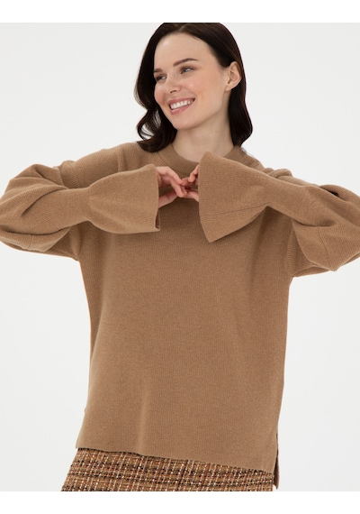 Pierre Cardin Kadın Camel Kazak /triko 50296484-vr015 CAMEL