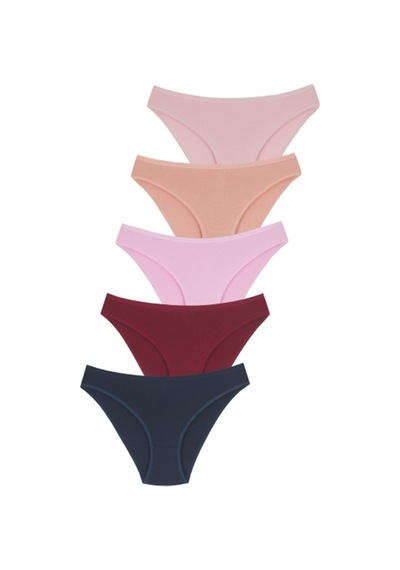 New Lilla 1001 Kadın 5'Lı Günlük Slip Külot (549351466) Çok Renkli