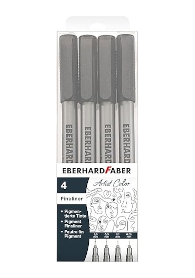 Eberhard Faber Ef558104 Pigment Fineliner 4lü Set