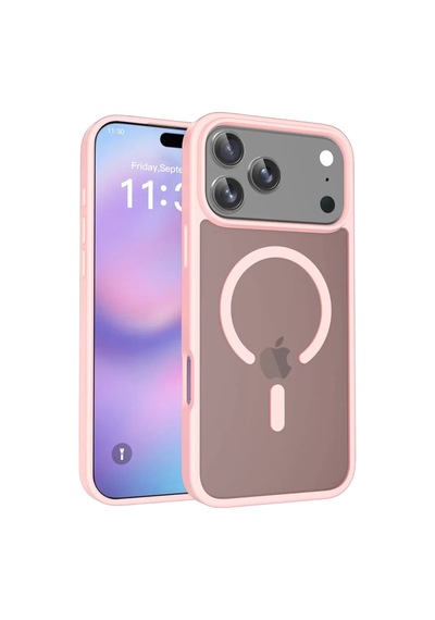Apple iPhone  Uyumlu,  17 Pro Jota Magsafe Kapak - Pudra