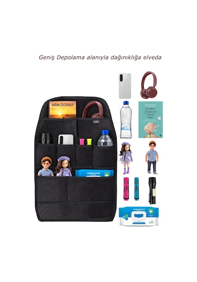 Bod Koltuk Arkası Düzenleyici Araç Içi Organizer 2 Li Set