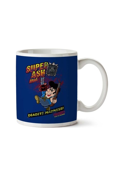 Super Mario Evil Dead Ash Bros İki Tarafı Baskılı Kupa Bardak Çok Renkli