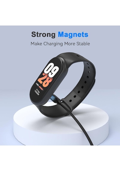 Caseonn Xiaomi Smart Band 11 Manyetik Usb Hızlı Şarj Kablosu Beyaz