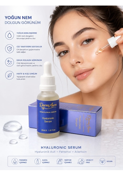 Dermaura Hyaluronic Acid Serum Yoğun Nemlendirici & Bariyer Destekleyici 30 Ml