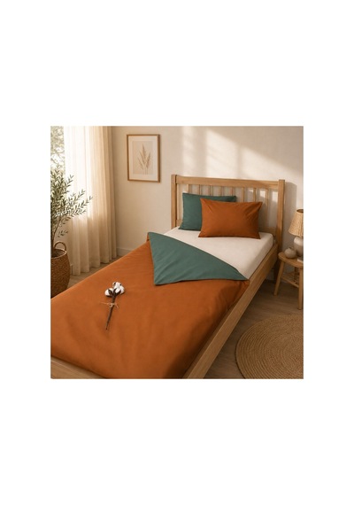 Tek Kişilik Nevresim Seti Çift Renk Two Stories Cozy 3 Parça 160 X 220 Cm Çok Renkli