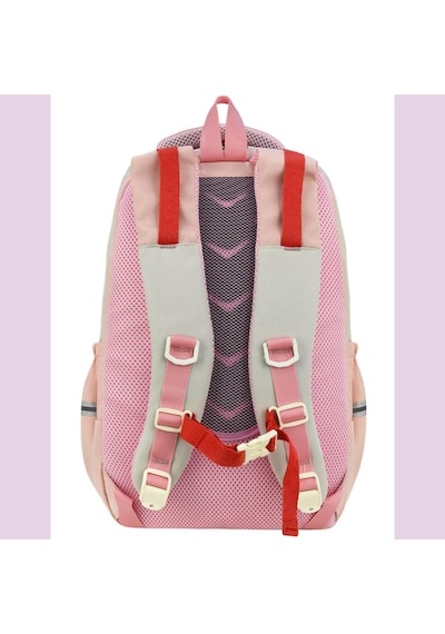 Ortopedik Ultra Lüx Büyük Boy 45 32 25 Cm Su Geçirmez Laptop Bölmeli Sırt Çantası Pembe