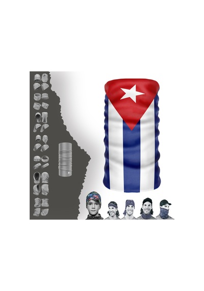 E Taktik Cuba Bayrak Desenli Boyunluk Dikişsiz Tüp Maske Buff Baf Saç Bandı Uv+50 Yansıtıcı 4 Mevsim Yarı Termal Üründür Çok Renkli - 918531836 Çok Renkli