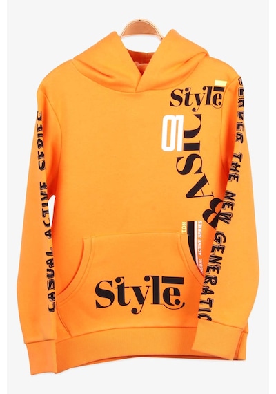 Breeze Erkek Çocuk Sweatshirt Baskılı Kapüşonlu 9-14 Yaş, Hardal Sarı