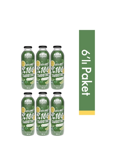 6'lı Organik %100 Smoothie Yeşil 700 Ml