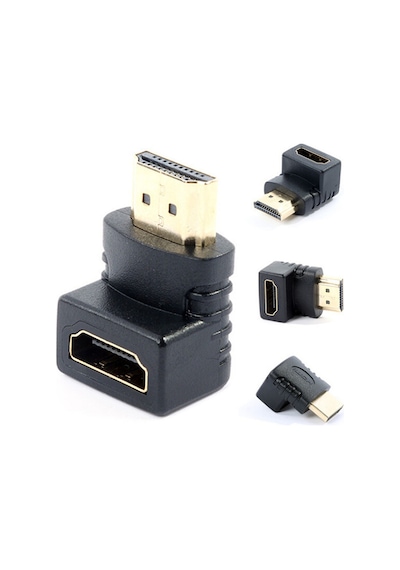 Koodmax Hdmı Dirsek 90 Adaptörü Hdmı Erkek Dişi - Hdmı L Çevirici Uzatma