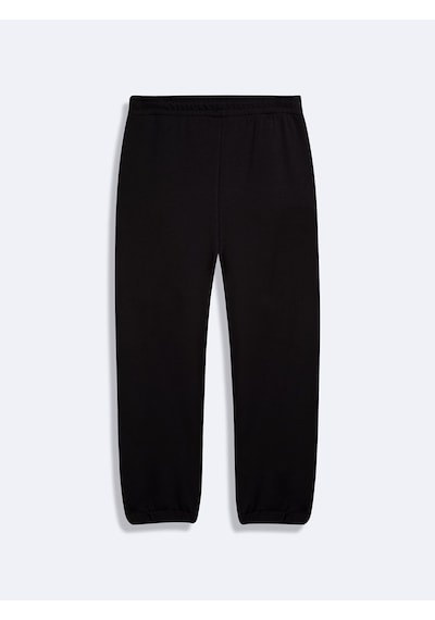 LTB Regular Fit Beli Bağlamalı Lastik Paça Siyah Eşofman