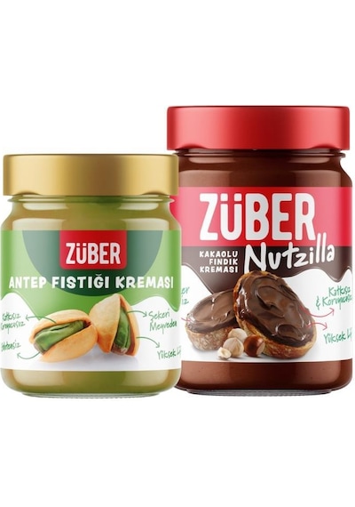 Antep Fıstığı Kreması 200 G + Nutzilla Fındık Kreması Kakaolu 315 G