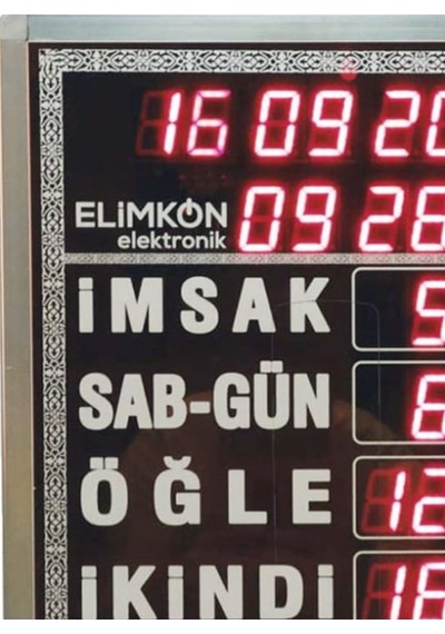 Elimkon Kumandalı Büyük Camii İmsakiye Gümüş