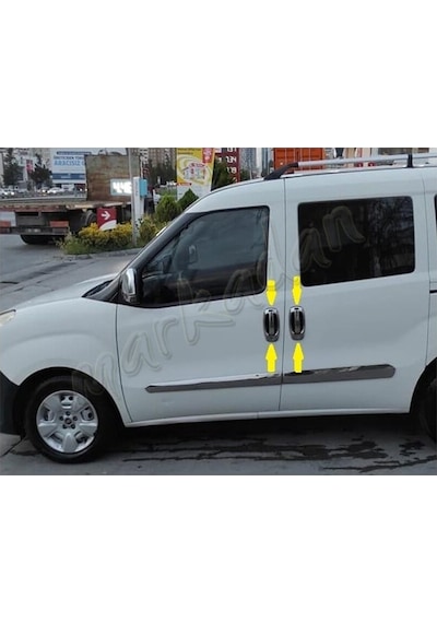 Woc Chrome Fiat Doblo Krom Kapı Kolu 2010 Sonrası 4 Kapı 8  Parça