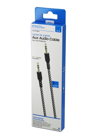 Bezos 3.5mm Aux Örgülü Ses Kablosu 1m Nıda