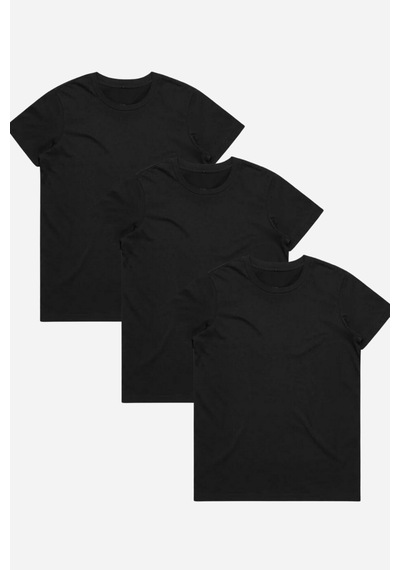 Kadın Bisiklet Yaka Regular Tshırt Spr24tsk46-03 Black