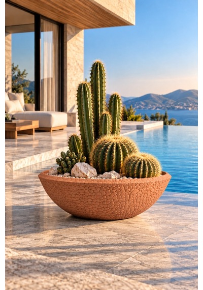 Bostann Dekoratif Saksı - Boho 290 - 157l - Kahverengi