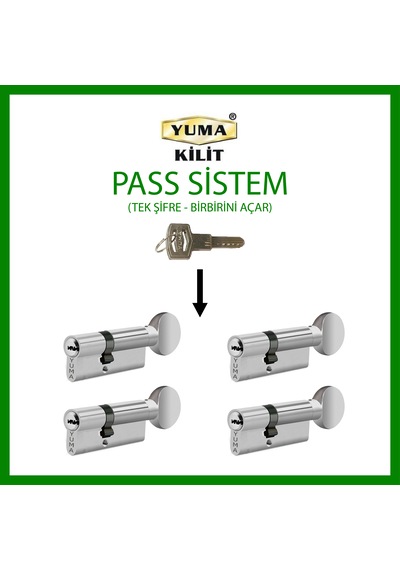 Yuma 4 'lü Mandallı Ortak Anahtarlı - Bilyalı Barel 68mm