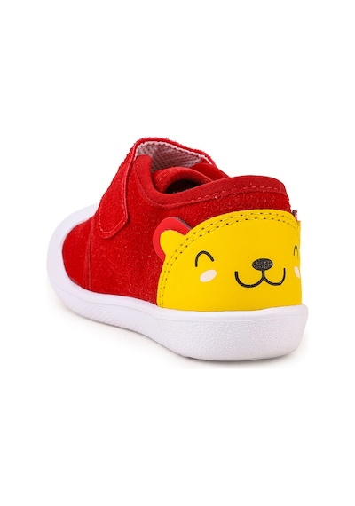 Kiko Kids Catly Cırtlı Kız Bebek İlk Adım Panduf Ayakkabı Kırmızı