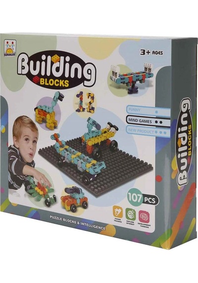 Mey İthalat S00004843 Blok Building Şekilli Yapım Blokları 107