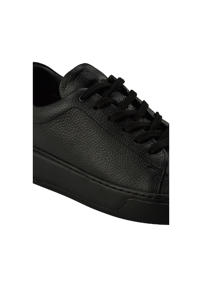 Hatemoğlu Casual Bağcıklı Erkek Deri Sneakers - Siyah