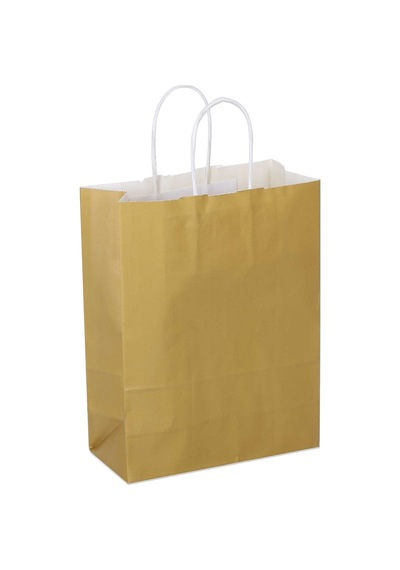 25x31x12 Gold Saplı Kağıt Çanta 25 Adet