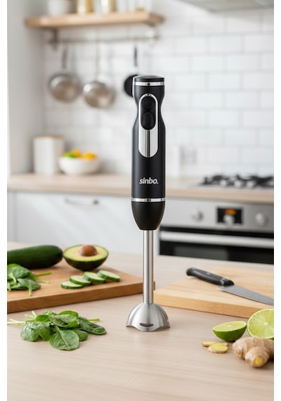 Sinbo SHB-7513 500 W Paslanmaz Çelik Bıçaklı El Blenderı