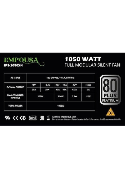 Inca 1000w 80+ Platınum Empousa Ips-1050xn Pcıe5.0 Tam Modüler Power Supply