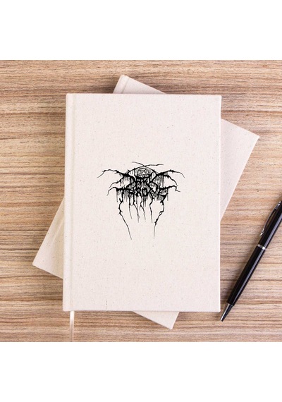 Darkthrone Logo2 Çizgisiz Kanvas Defter Krem