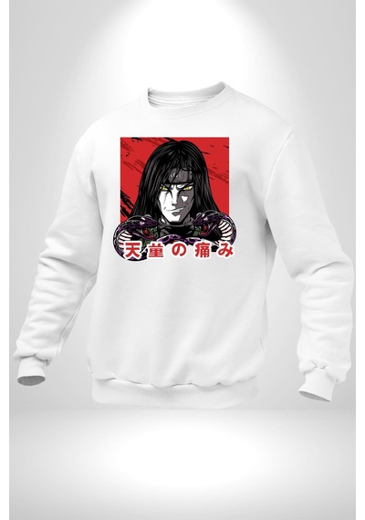 Orochimaru Anime Unisex Beyaz Sweatshirt Beyaz