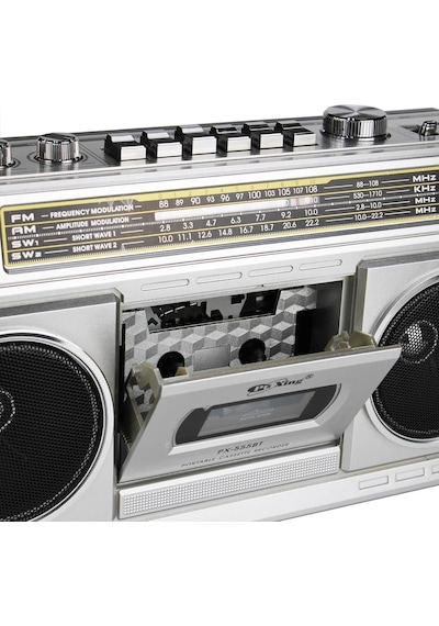 Teleskopik Antenli Kaset Çalar Radyo Am/fm/sw1-2 4 Bant, Bluetooth/usb/tf Mp3 Müzik Çalar, Ka