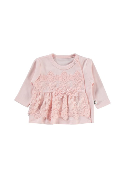 Civil Baby Fırfır Tüllü 1-9 Ay Pijama Takımı - Pudra Somon