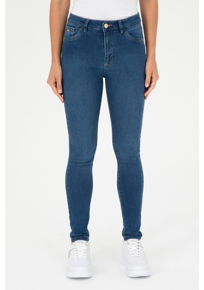 U.S. Polo Assn. Kadın Koyu Mavi Skinny Fit Jean Pantolon 50289155-DN0023