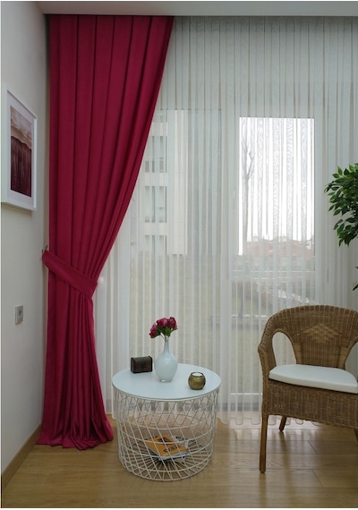 Evdepo Home Fuşya Soft Fon Perde Tek Kanat Fuşya