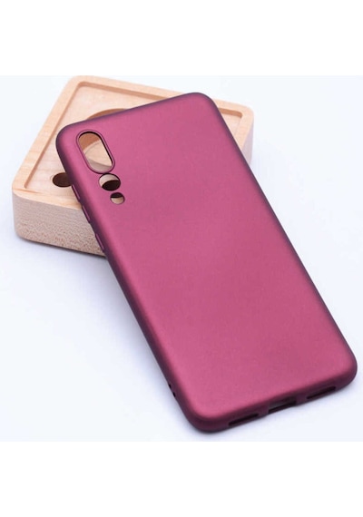 Huawei P20 Pro Kılıf Zore Premier Silikon Kapak Mürdüm