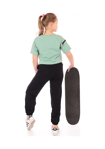 Toontoy Kids Toontoy Kız Çocuk Style Baskılı Eşofman Takım Yeşil