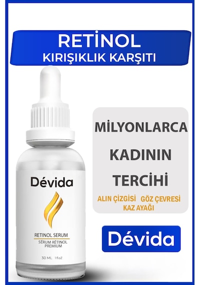 Devida Yaşlanma ve Kırışıklık Karşıtı Göz Çevresi Retinol Serum 30 ML