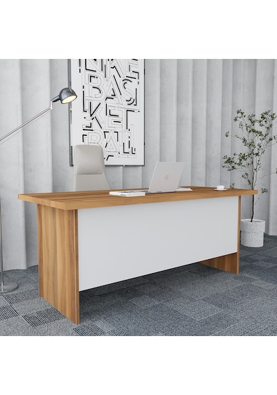 Pasha 4'lü Ofis Takımı  Model 6 Ceviz Beyaz