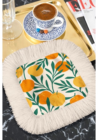 Limon Bahçesi Saçaklı Sunum Peçetesi - Mediterranean Modern Yeşil Turuncu Krem Bardak Altlığı Mendil Buzlu Dumanlı Nar Limon Bahçesi Saçaklı Sunum Peçetesi - Mediterranean Modern Yeşil Turuncu Krem Bardak Altlığı Mendil Buzlu Dumanlı Nar