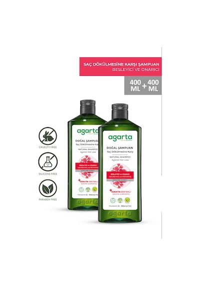 Agarta Saç Dökülmesine Karşı Şampuan 2 x 400 ML