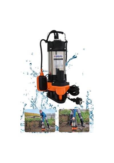 V750f Bıçaksız Bakır Sargılı Drenaj Pompası Termik Korumalı 0.75kw 1hp