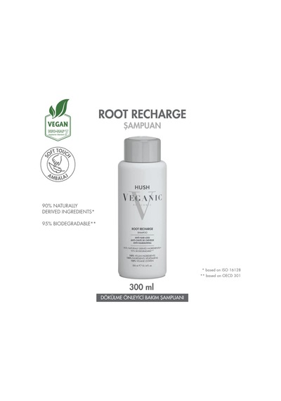 Hush Veganic Root Recharge Dökülme Önleyici Şampuan 300 Ml