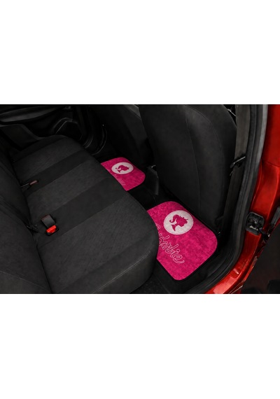Barbie Desenli Pembe Dekor Paspas A Kalite Baskılı Oto Halı Paspas Takımı 4 Takım Ön Arka Takım