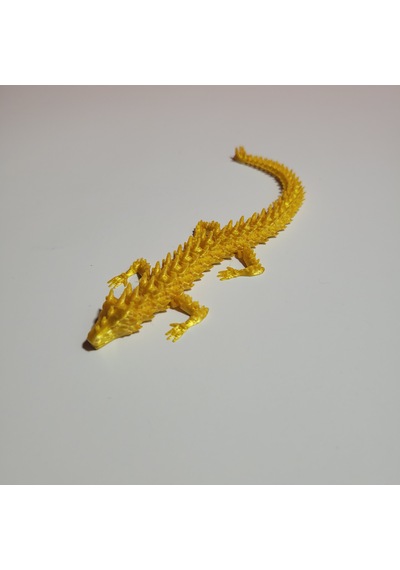 14 Cm 3d Baskı Altın Ejderha Figürü Detaylı Dekoratif Dragon Modeli Fantastik Masaüstü Süs