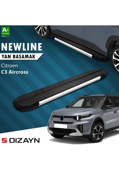 S-dizayn Citroen C3 Aircross 2 Newline Krom Yan Basamak 183 Cm 2024 Üzeri A+ Kalite