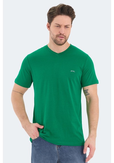 Slazenger Rıvaldo Erkek V Yaka Yeşil Tişört Yeşil