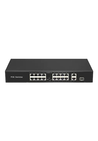 16 Port 10100M Poe Switch 2 Uplink Gigabit Ethernet Port 1 Uplink