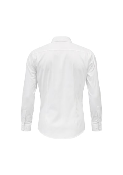 Erkek Klasik Gömlek Pamuklu Esnek Kumaş,slim Fit Uzun Kollu, Fransız Manşetli Plus Scorpion Beyaz
